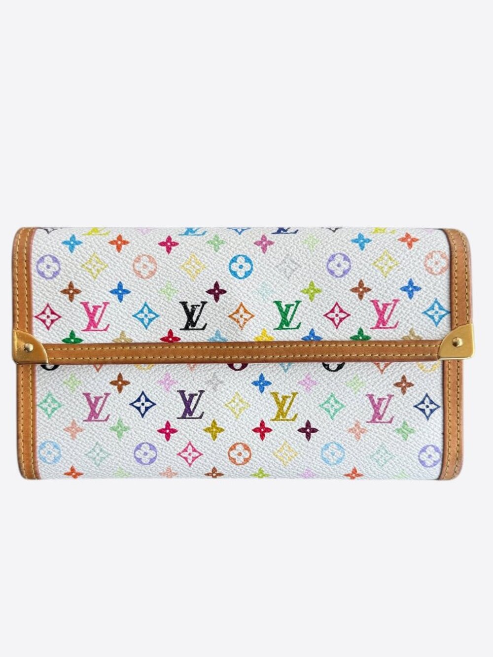 Louis Vuitton Murakami White & Multicolor Porte Tresor International Wallet